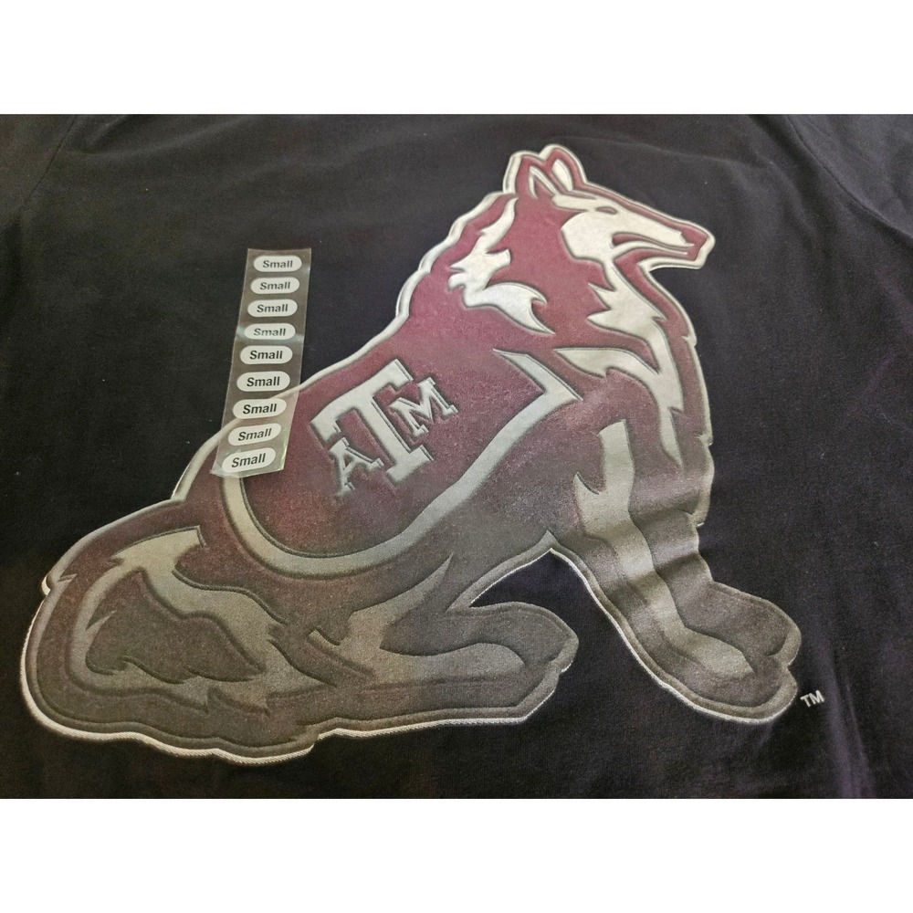 Fanatics Texas A&M Aggies T-Shirt Womens Small Black Wolf Graphic NCAA Tee